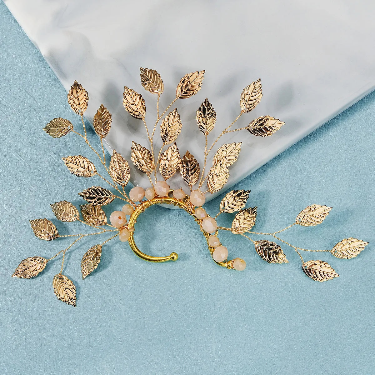 Boucles d'oreilles en alliage de feuilles et de fleurs, Non perforées, douces et brillantes pour femmes, manchette d'oreille exagérée, bijoux cadeau de fête d'anniversaire