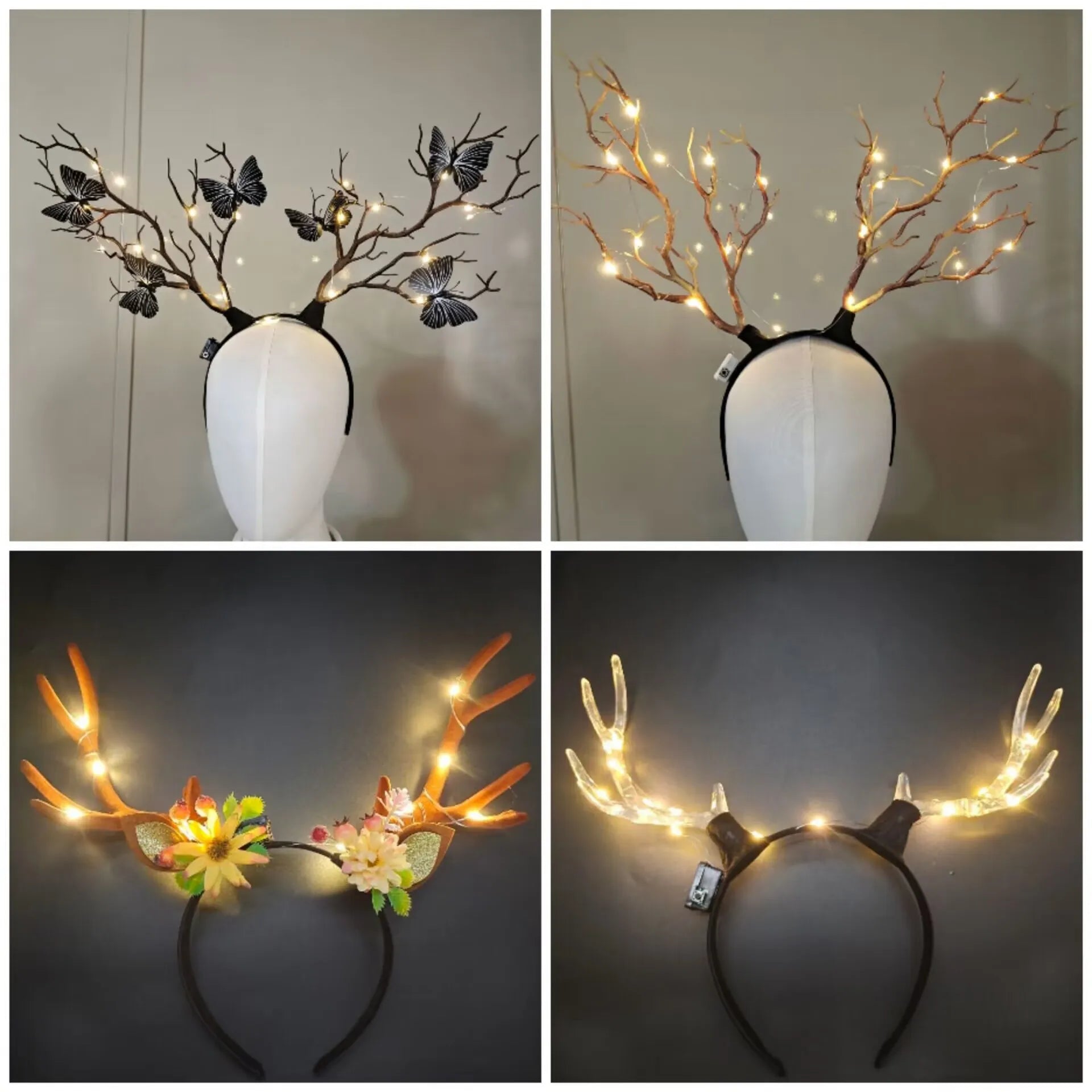 Bandeau en bois de cerf pour Halloween, couronne de corne de cerf, branche d'arbre, coiffure de Cosplay pour femmes et filles
