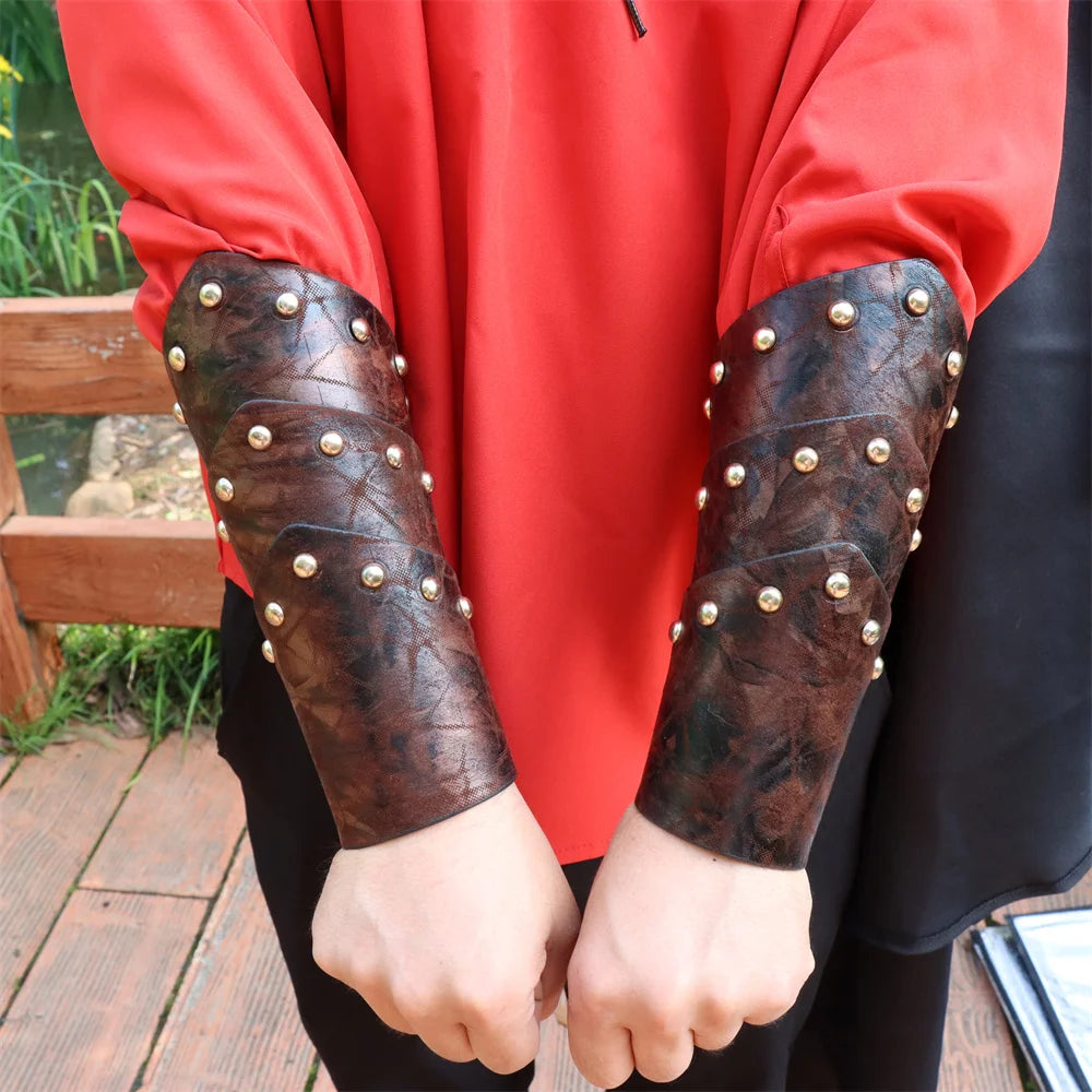 Armure de garde de bras d'elfe médiéval, brassard en cuir à échelle verte, chevalier Viking, accessoires de Costume de Cosplay, manchette de gantelet fantaisie celtique LARP
