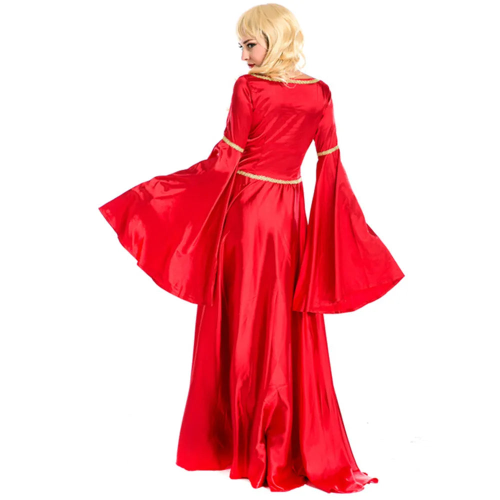 Robe de princesse victorienne pour femme, costume de palais vintage, robe punk médiévale, cosplay d'Halloween, déguisement de fête de carnaval