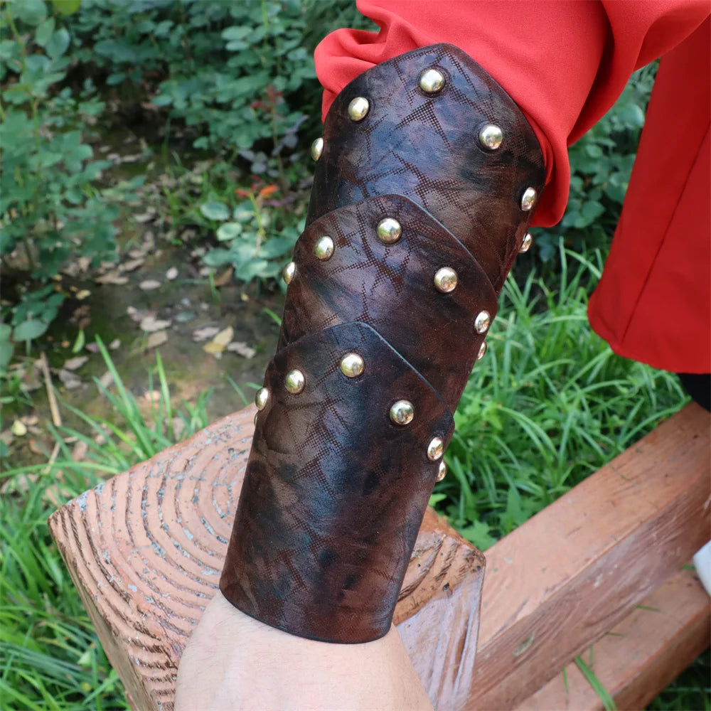 Armure de garde de bras d'elfe médiéval, brassard en cuir à échelle verte, chevalier Viking, accessoires de Costume de Cosplay, manchette de gantelet fantaisie celtique LARP