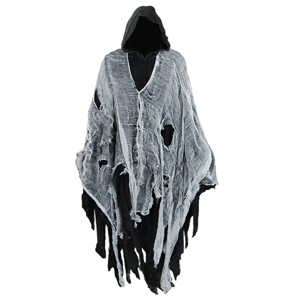 Capes à capuche en lambeaux de zombies d'horreur, costume de cosplay d'Halloween unisexe, accessoires de fête, Everaks, mesurost Dementors, jour de la fréquence