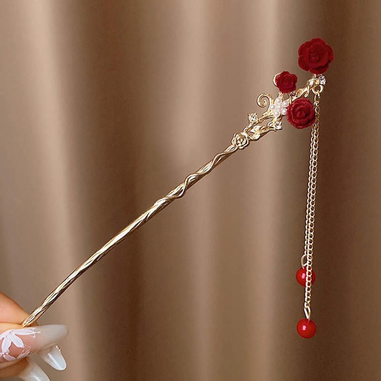Épingle à cheveux à franges en métal pour femmes, anciers de cheveux moderne, fleur d'encre, pompon, fourcommuniste, perles noires, fermoir à cheveux, nouveaux bijoux de cheveux chinois Hanfu