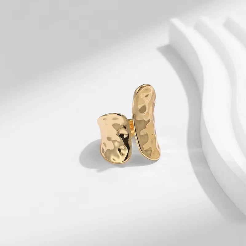 1 bague en or Simple, nouvelle mode rétro Punk géométrie irrégulière, parfaite pour un cadeau de fête d'anniversaire