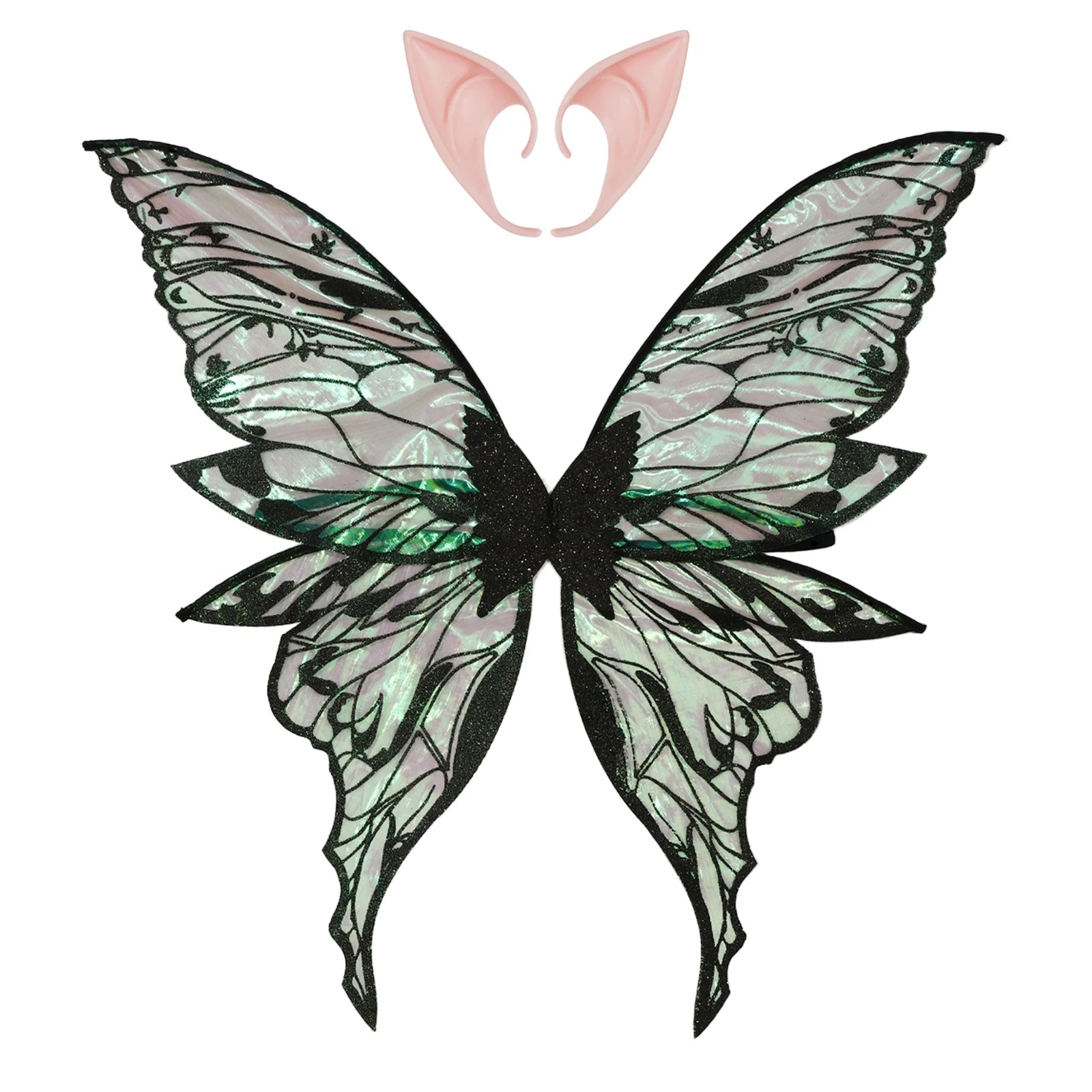 Ailes de papillon fée elfe oreille femme princesse Halloween Cosplay ailes d'elfe fantaisie aile de papillon Cosplay accessoire elfe habiller