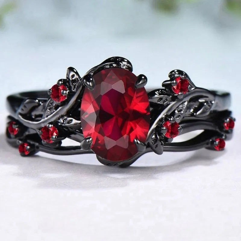 Bague croix incrustée de odorpour femme, style rétro européen et américain, branche de rose noire, nouveau
