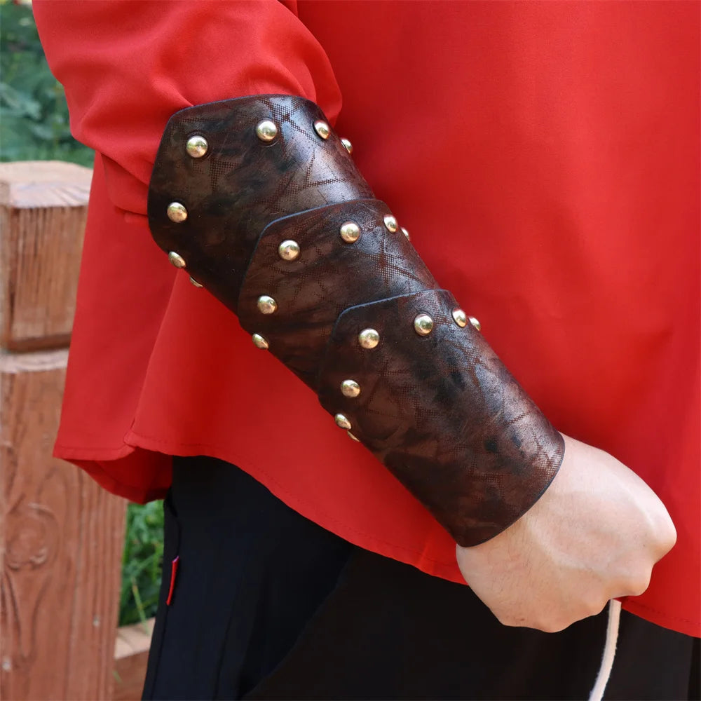 Armure de garde de bras d'elfe médiéval, brassard en cuir à échelle verte, chevalier Viking, accessoires de Costume de Cosplay, manchette de gantelet fantaisie celtique LARP