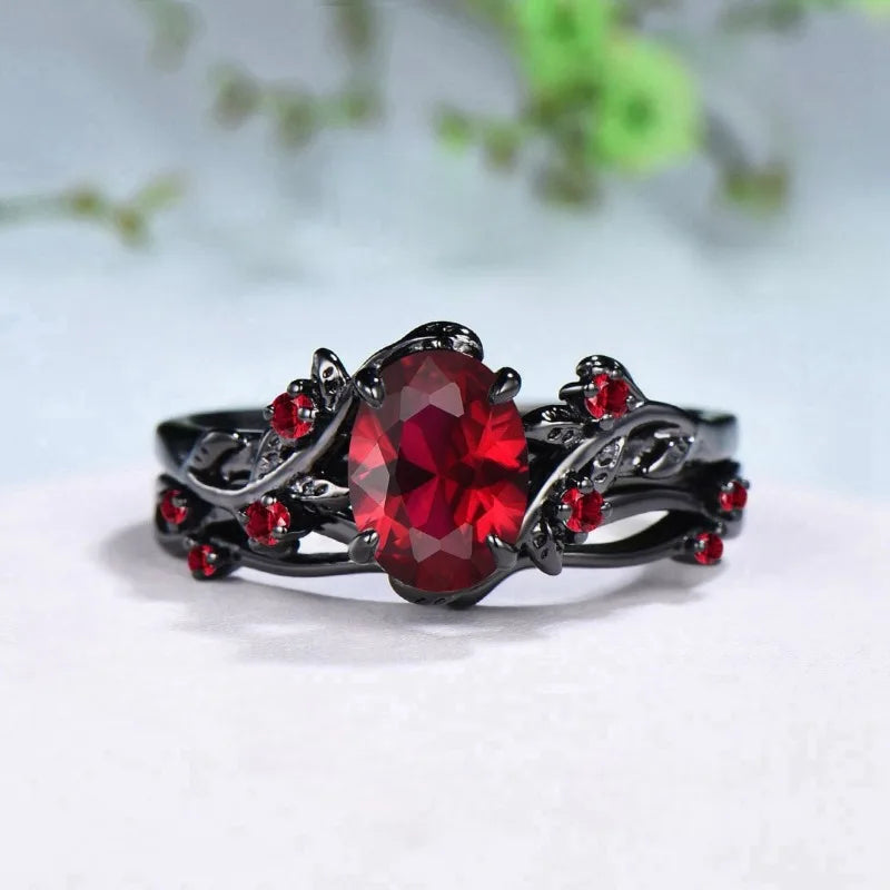 Bague croix incrustée de odorpour femme, style rétro européen et américain, branche de rose noire, nouveau