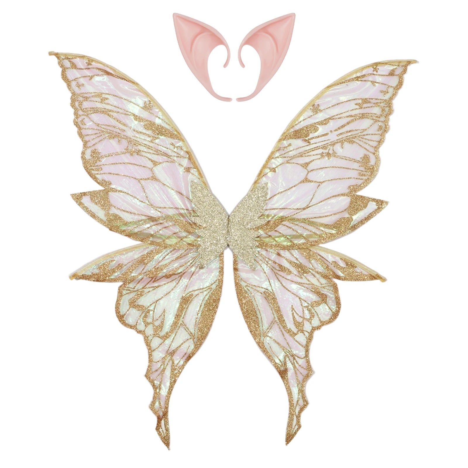 Ailes de papillon fée elfe oreille femme princesse Halloween Cosplay ailes d'elfe fantaisie aile de papillon Cosplay accessoire elfe habiller