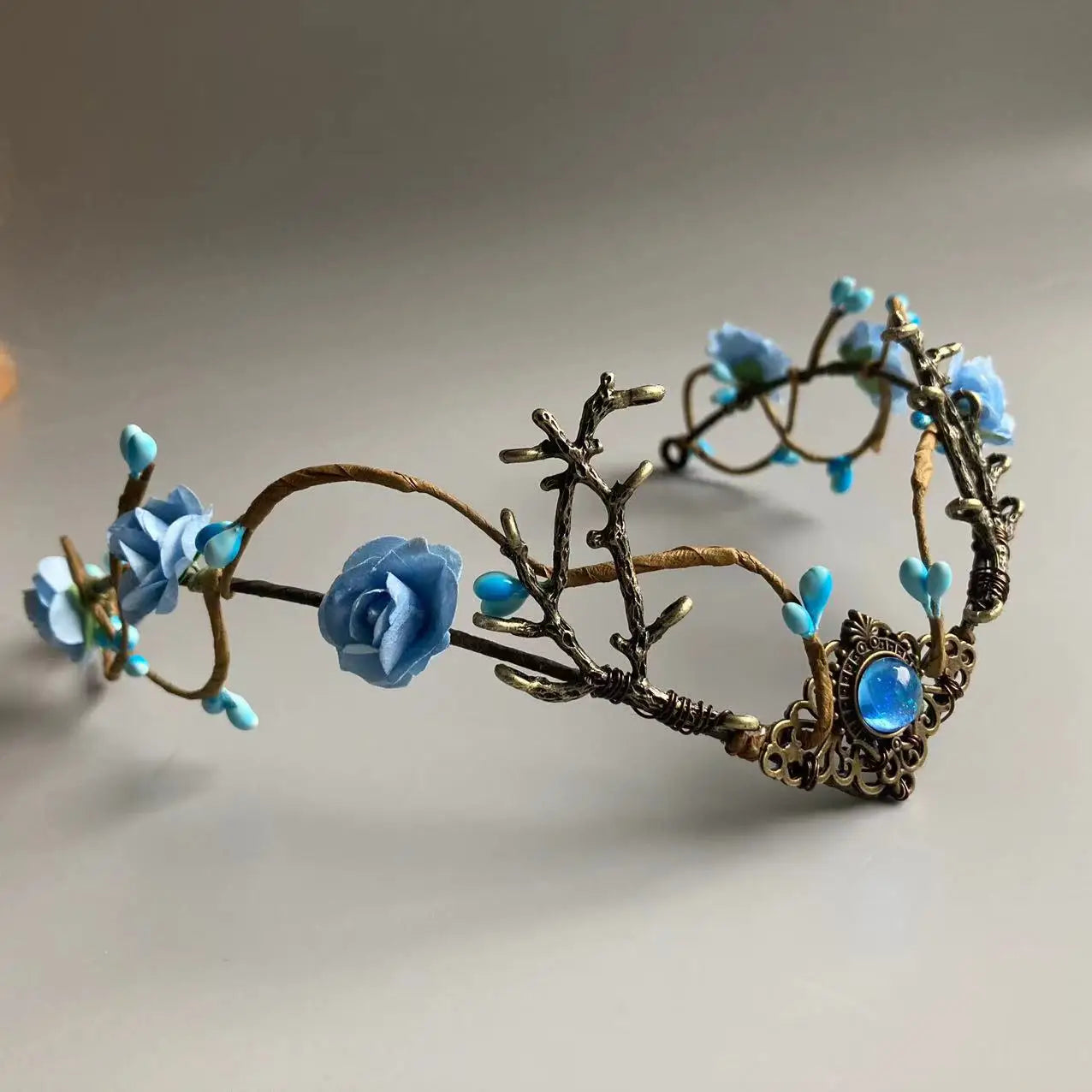 Couronne de souffle elfique, calcul de terre, blush, fleur dégradée, elfe, diadème, pièce de sauna, bébé