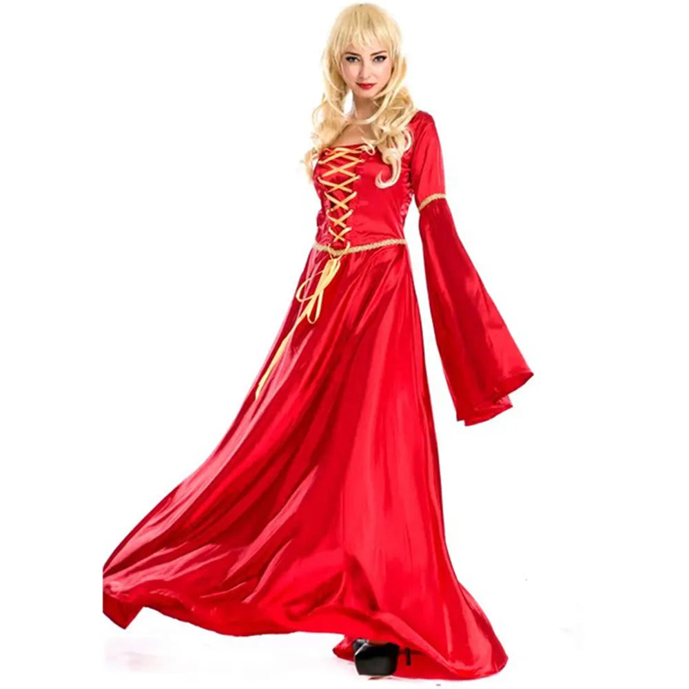 Robe de princesse victorienne pour femme, costume de palais vintage, robe punk médiévale, cosplay d'Halloween, déguisement de fête de carnaval