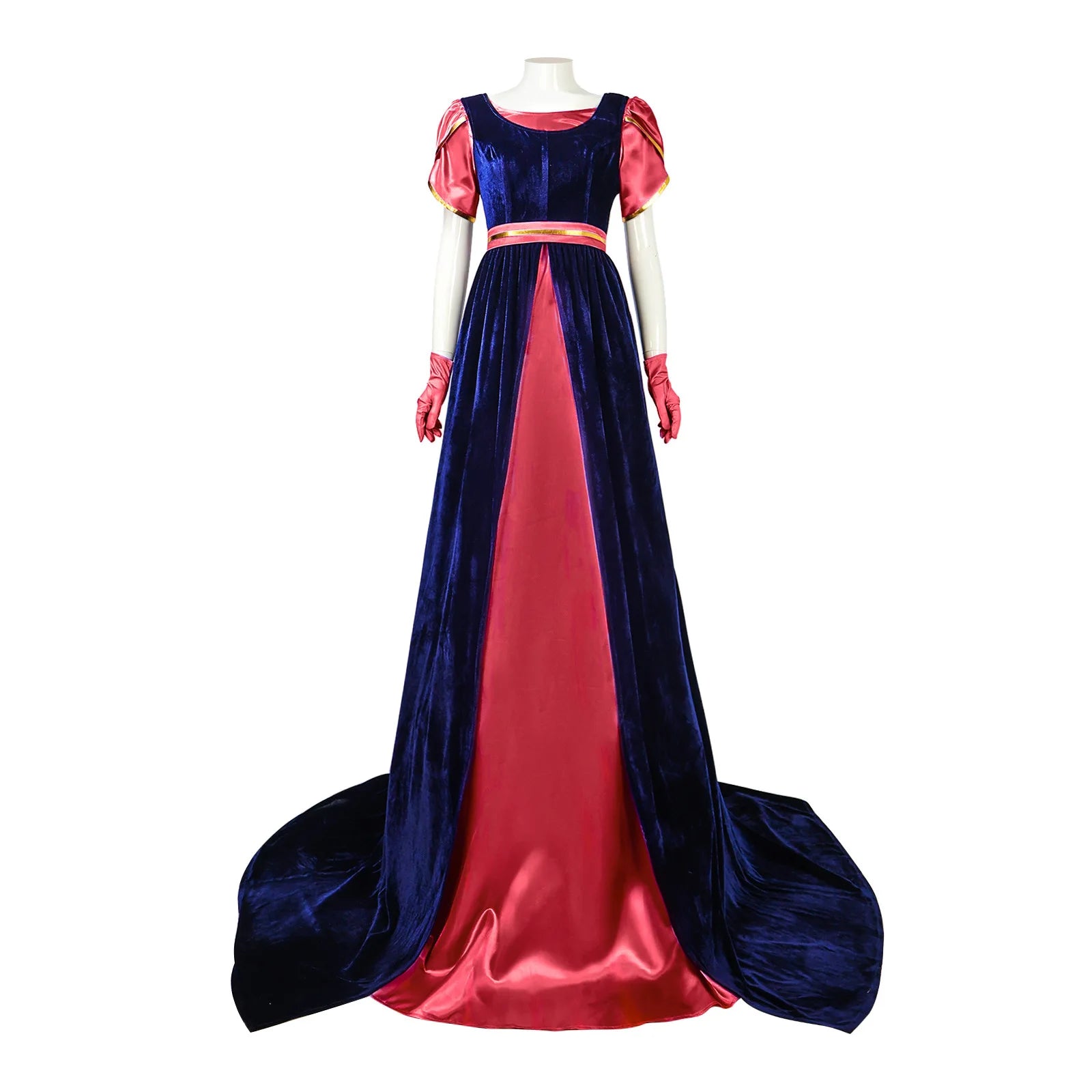 Costumes de cosplay de la Renaissance pour femmes, violet, rouge, bleu, vert, sous-jupe avec surjupe foncée, ensemble complet, robe de soirée médiévale