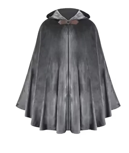 HOMELEX Cape à capuche Halloween Costume médiéval Cosplay Cape courte pour hommes et femmes
