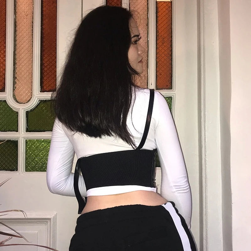 Ceinture de taille pour femmes, Corset sous le buste en cuir PU réglable, Punk Cummerbund, larges ceintures pour robe, Costume, cintré à la taille, 1 pièce