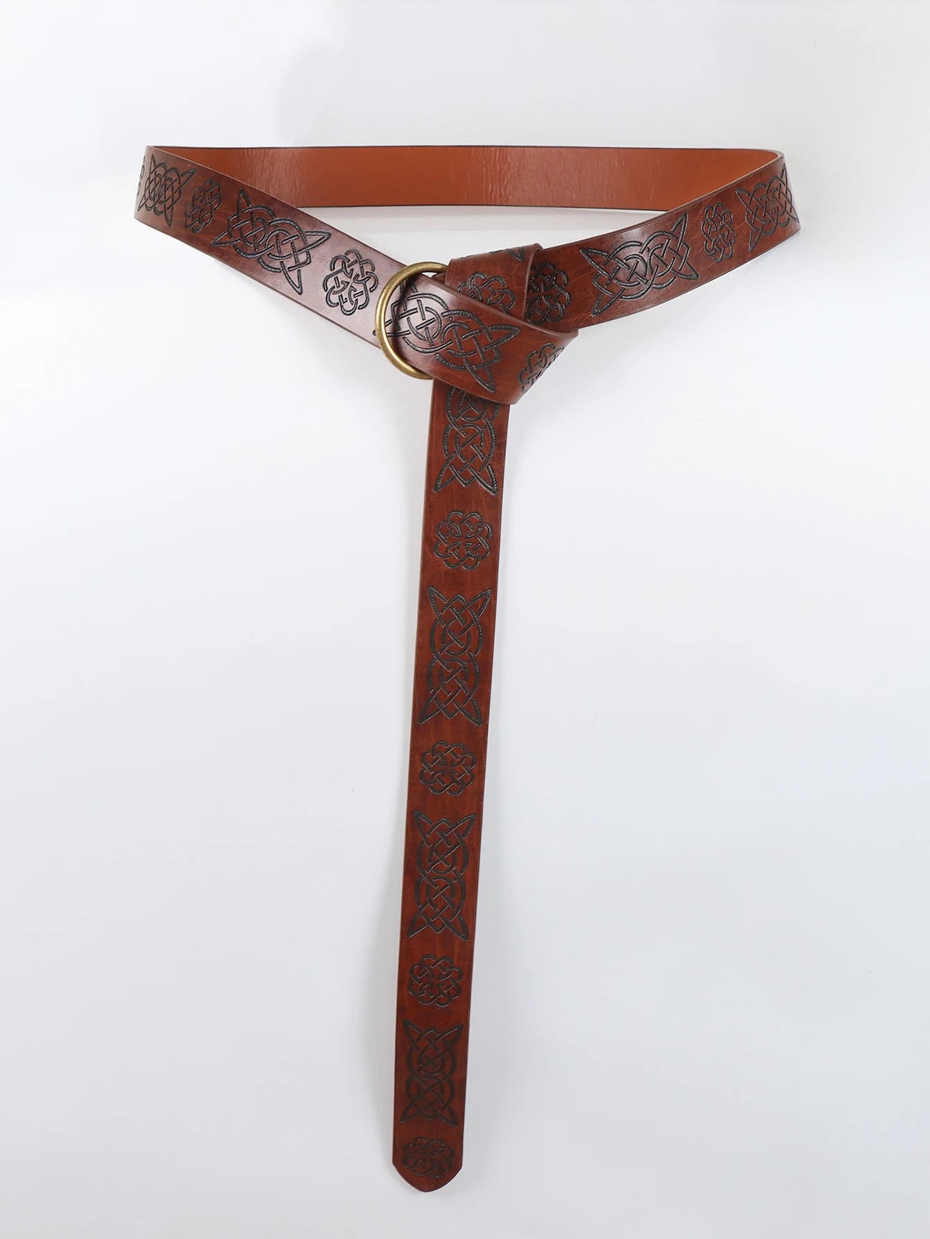 Ceinture celtique Viking Renaissance pour hommes, ceinture médiévale en cuir, guerrier d'aventure, accessoires de Costume de Cosplay en relief