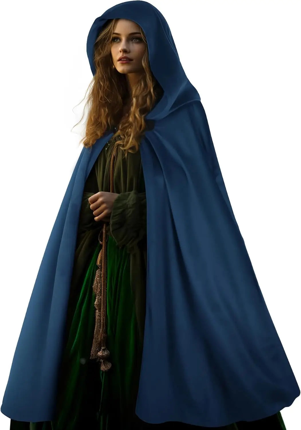 HOMELEX Cape à capuche Halloween Costume médiéval Cosplay Cape courte pour hommes et femmes