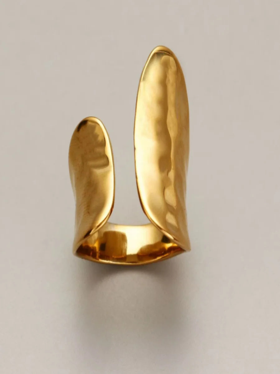 1 bague en or Simple, nouvelle mode rétro Punk géométrie irrégulière, parfaite pour un cadeau de fête d'anniversaire