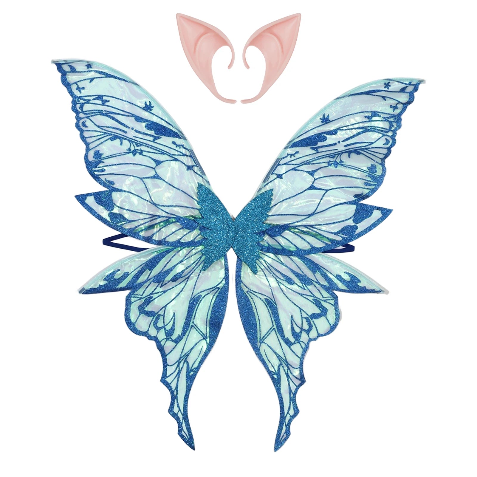 Ailes de papillon fée elfe oreille femme princesse Halloween Cosplay ailes d'elfe fantaisie aile de papillon Cosplay accessoire elfe habiller
