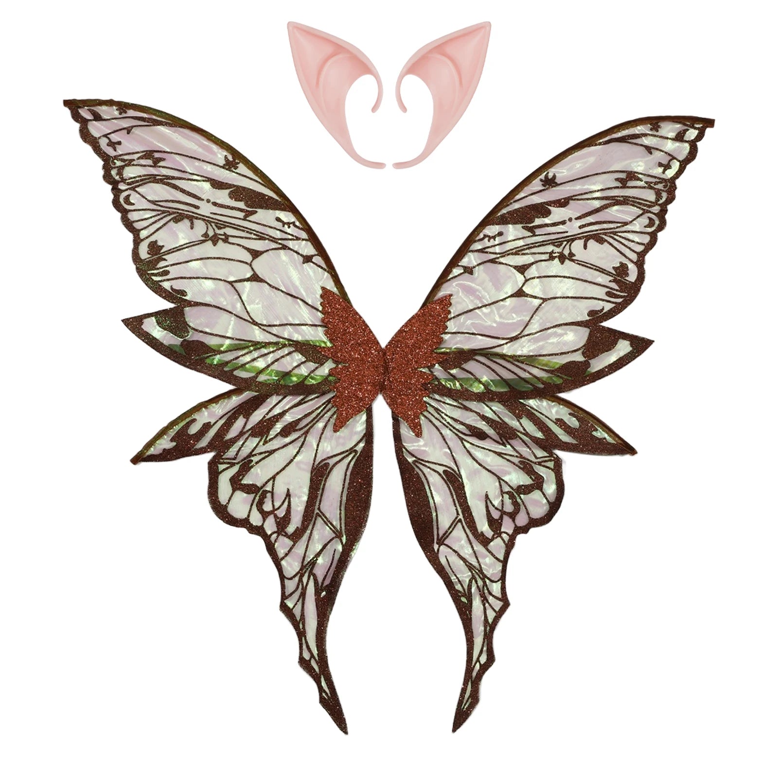 Ailes de papillon fée elfe oreille femme princesse Halloween Cosplay ailes d'elfe fantaisie aile de papillon Cosplay accessoire elfe habiller