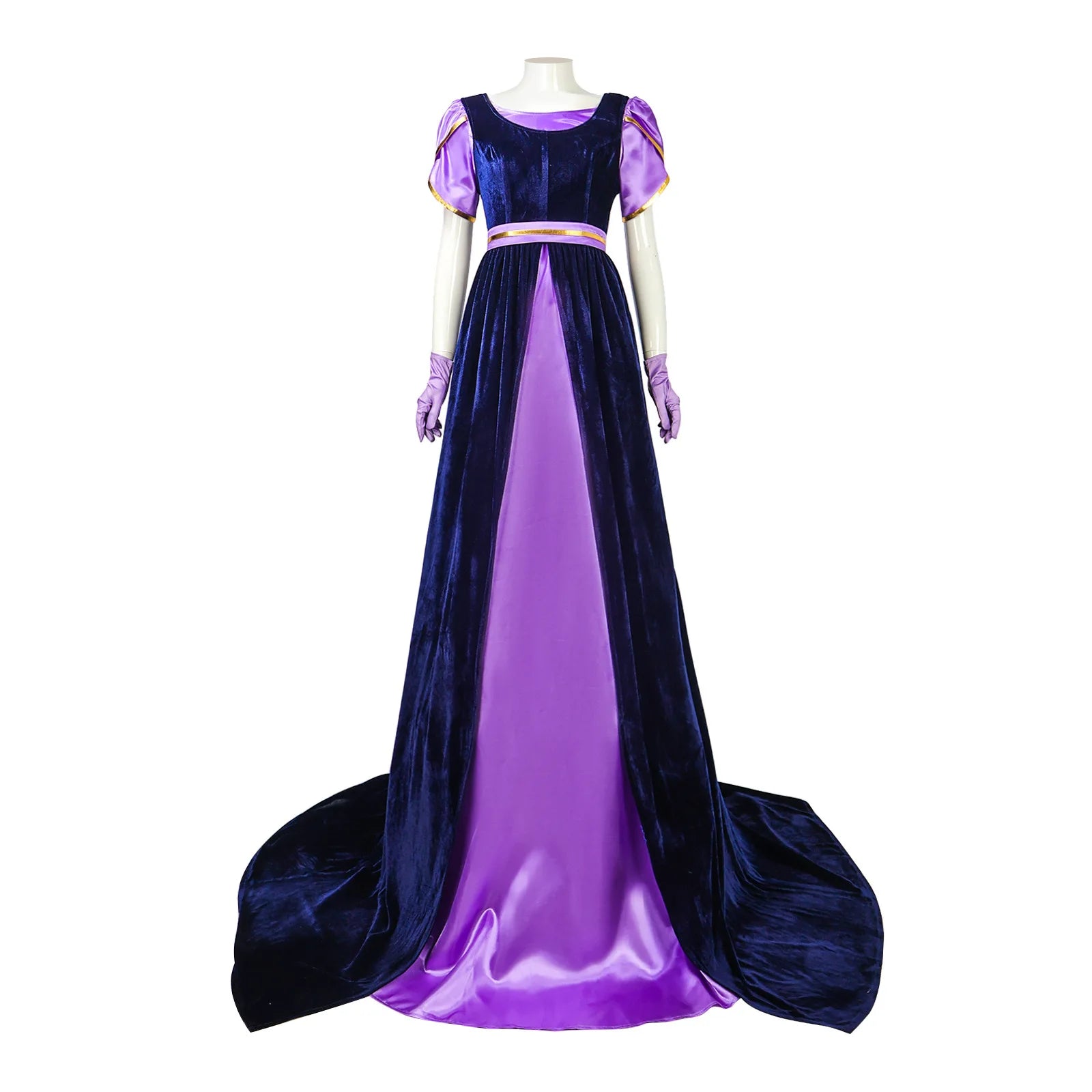 Costumes de cosplay de la Renaissance pour femmes, violet, rouge, bleu, vert, sous-jupe avec surjupe foncée, ensemble complet, robe de soirée médiévale