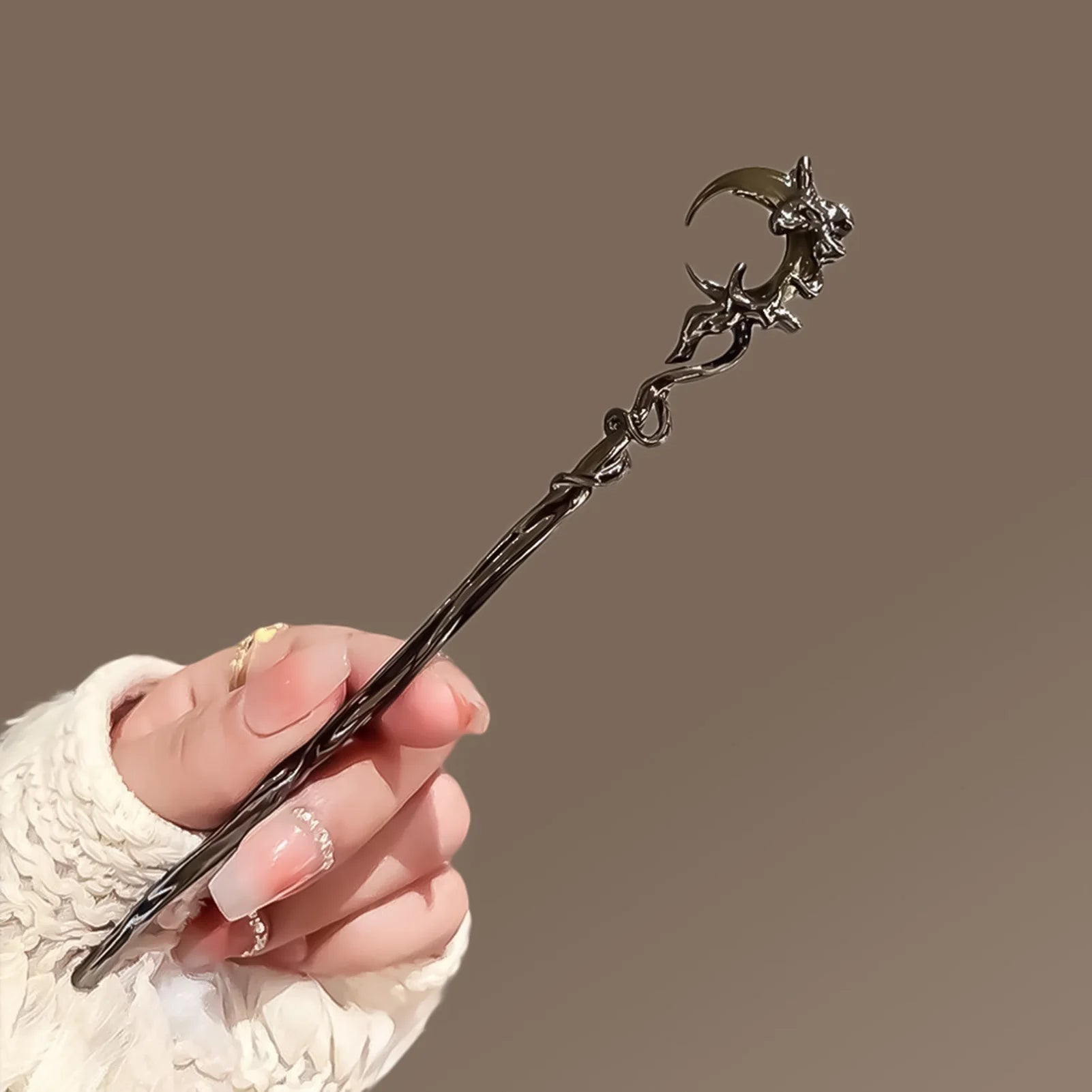Épingle à cheveux pour femmes, fleur, pompon, perles noires