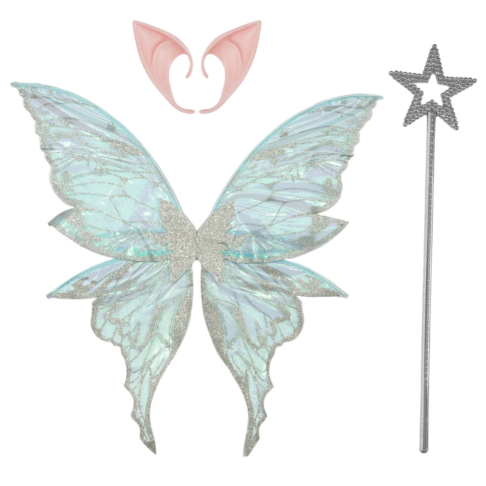Ailes de papillon fée elfe oreille femme princesse Halloween Cosplay ailes d'elfe fantaisie aile de papillon Cosplay accessoire elfe habiller