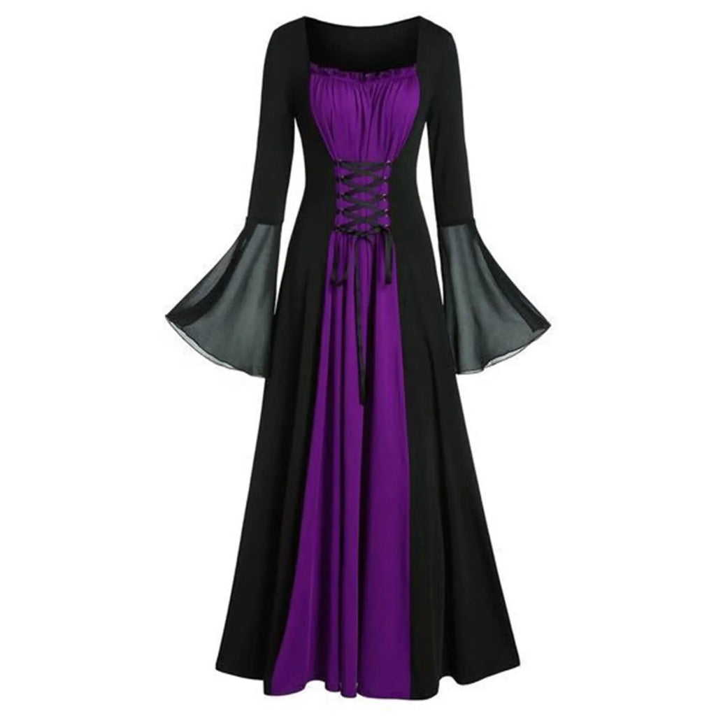 Robe de Vampire de la Renaissance médiévale pour femmes, Costume de Pirate Cosplay Vintage, déguisement de carnaval de sorcière, fête 2025