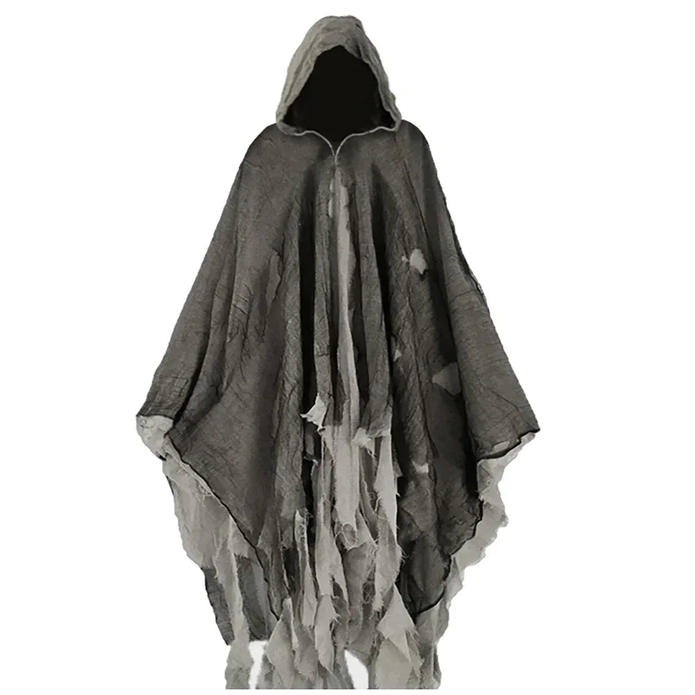 Capes à capuche en lambeaux de zombies d'horreur, costume de cosplay d'Halloween unisexe, accessoires de fête, Everaks, mesurost Dementors, jour de la fréquence