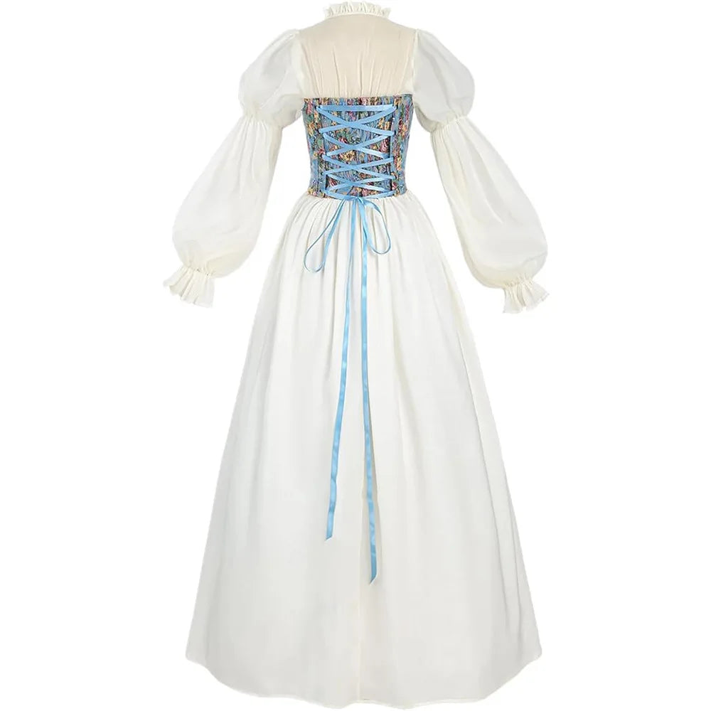 Robe Médiévale Gothique Vintage à Manches sulfpour Femme, Tenue de Soirée, de Bal, de Banquet