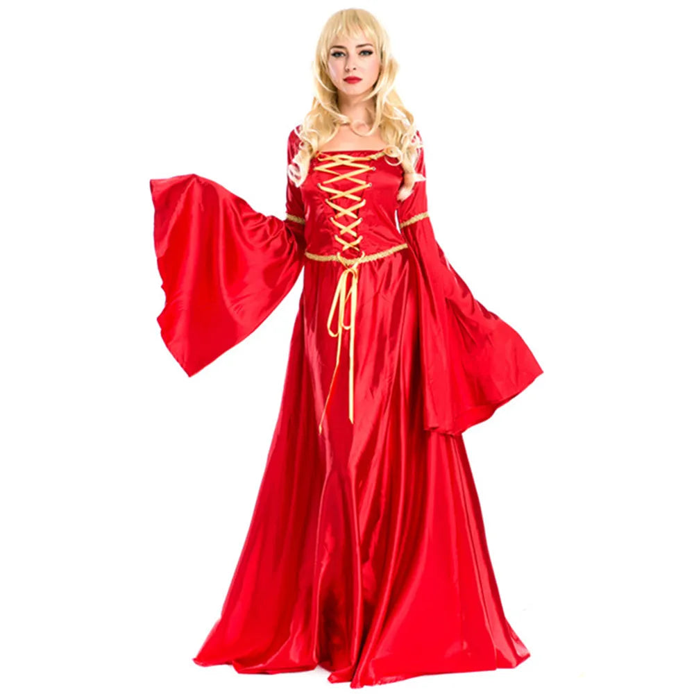 Robe de princesse victorienne pour femme, costume de palais vintage, robe punk médiévale, cosplay d'Halloween, déguisement de fête de carnaval