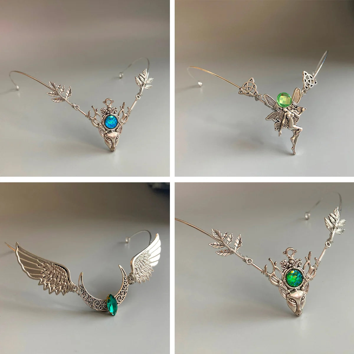 Couronne de festival faite à la main pour femmes elfes, diadème elfe Fairycore, couvre-chef frontal elfique
