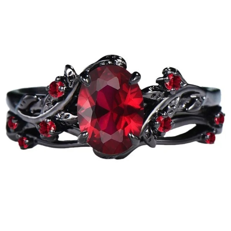 Bague croix incrustée de odorpour femme, style rétro européen et américain, branche de rose noire, nouveau