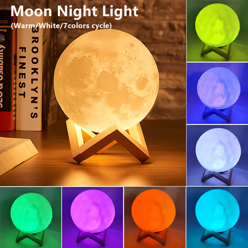 Lumière de livre LED lumière de lune lumière de galaxie, veilleuse de lune, fille, garçon, cadeau d'anniversaire enfant, décoration de chambre éclairage intérieur