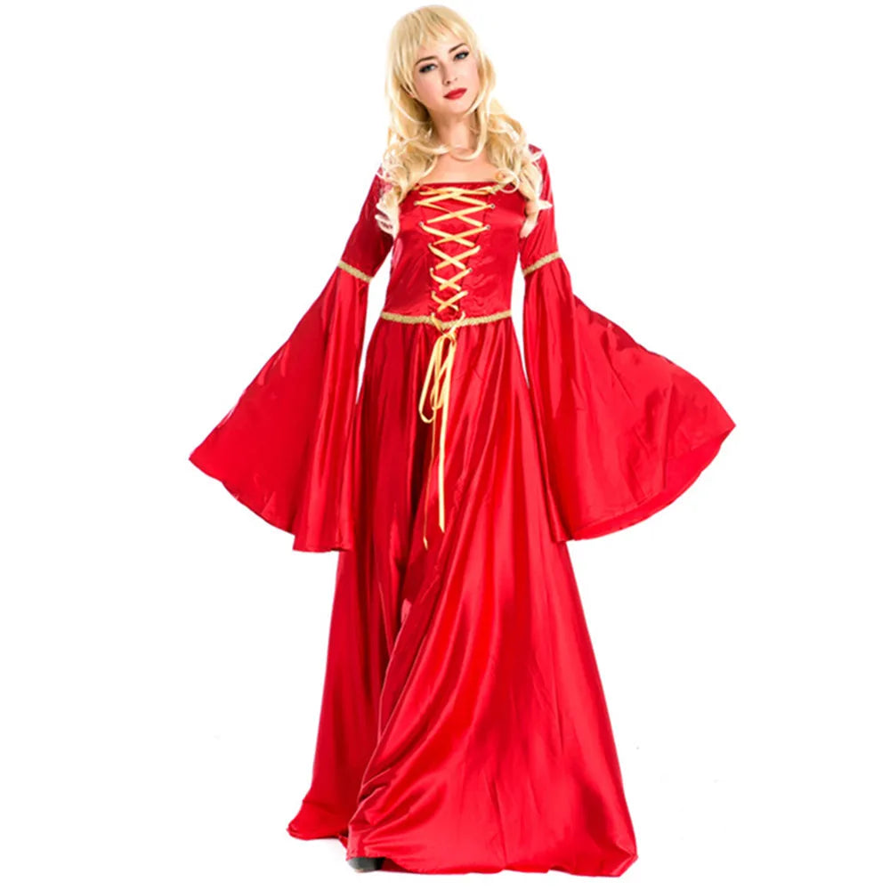Robe de princesse victorienne pour femme, costume de palais vintage, robe punk médiévale, cosplay d'Halloween, déguisement de fête de carnaval
