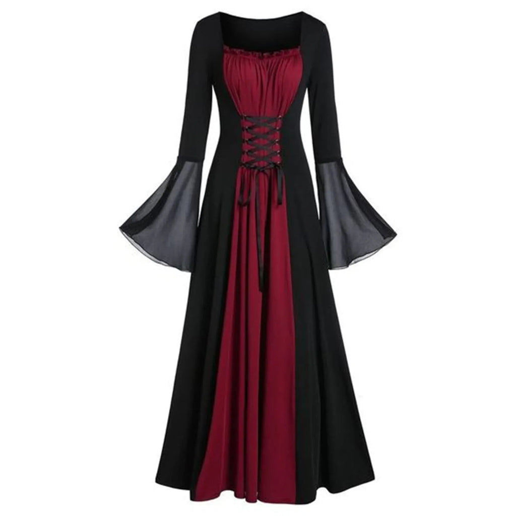 Robe de Vampire de la Renaissance médiévale pour femmes, Costume de Pirate Cosplay Vintage, déguisement de carnaval de sorcière, fête 2025