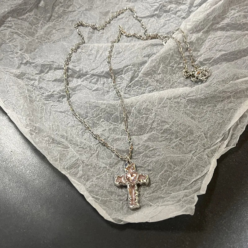 Collier Vintage avec pendentif étoile en corde de cuir pour femmes et hommes, couleur argent Antique, accessoires de bijoux esthétique Y2k